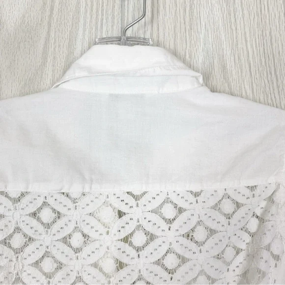 Cabi | White Button Down Lace Sleeveless Cluny Blouse Size XS - Picture 11 of 14